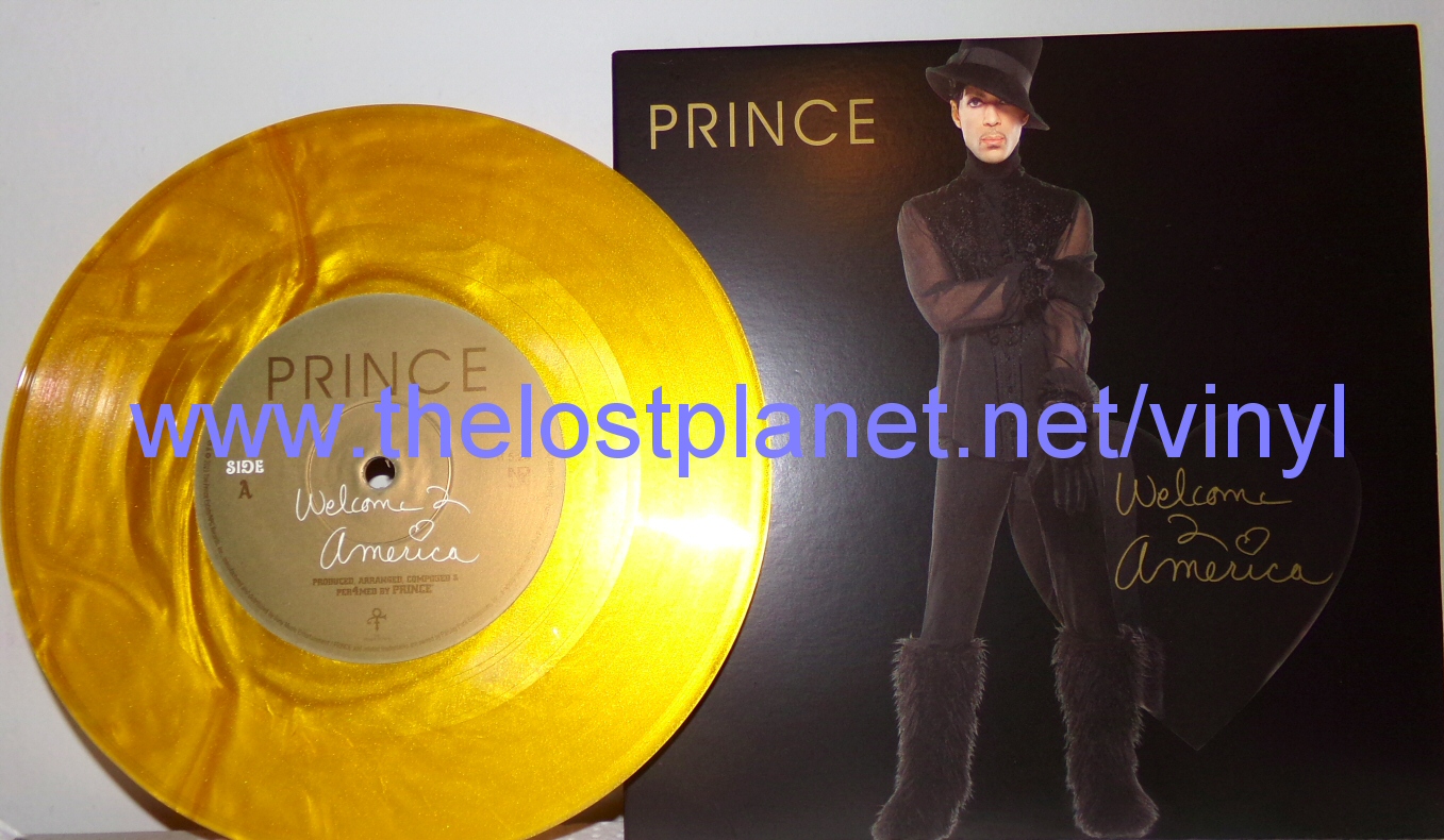 Prince gold 7" single Welcome 2 America